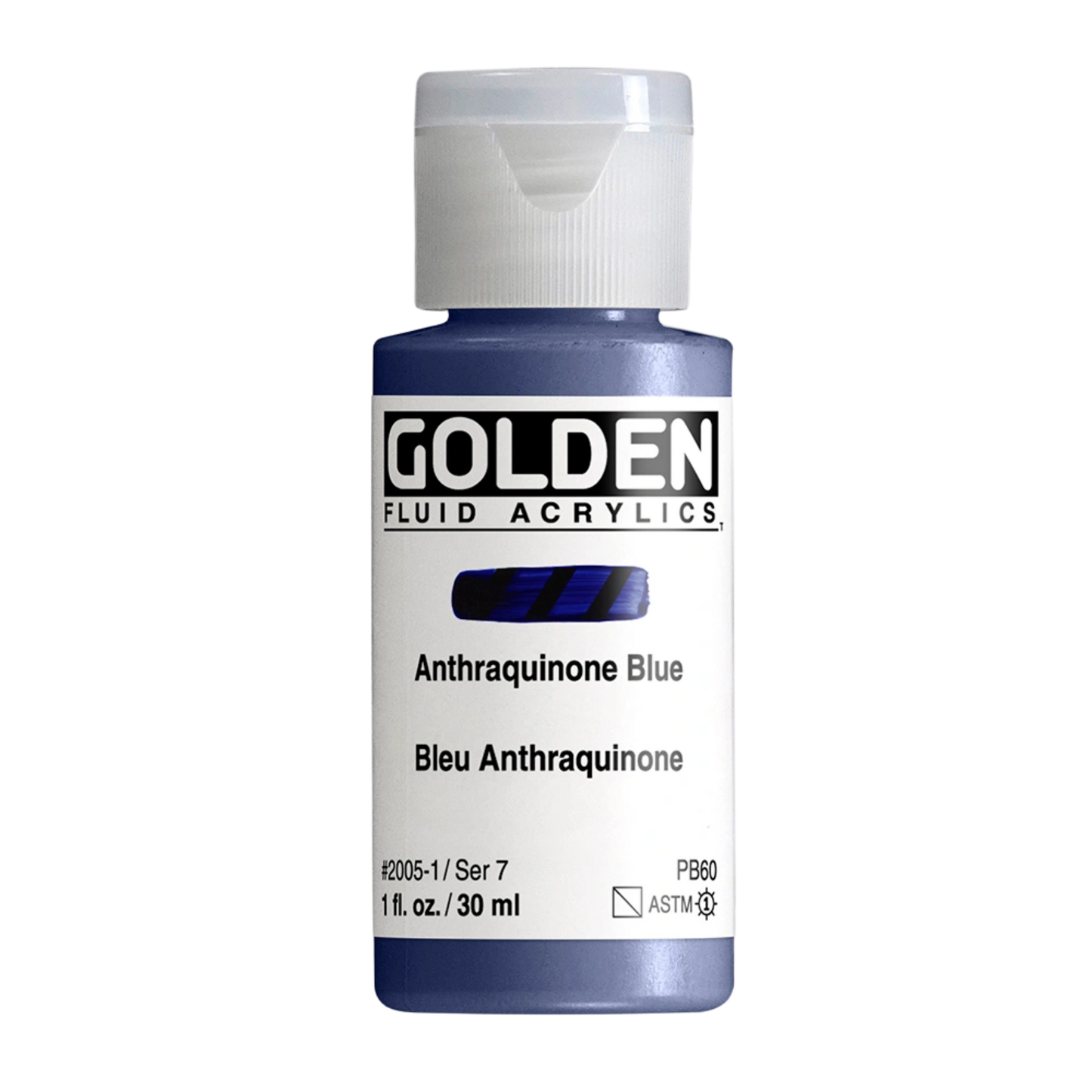 Golden Fluid Acrylic Paint 1oz - Anthraquinone Blue