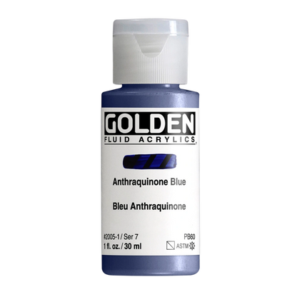 Golden Fluid Acrylic Paint 1oz - Anthraquinone Blue