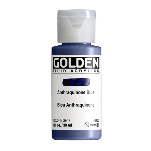 Golden Fluid Acrylic Paint 1oz - Anthraquinone Blue