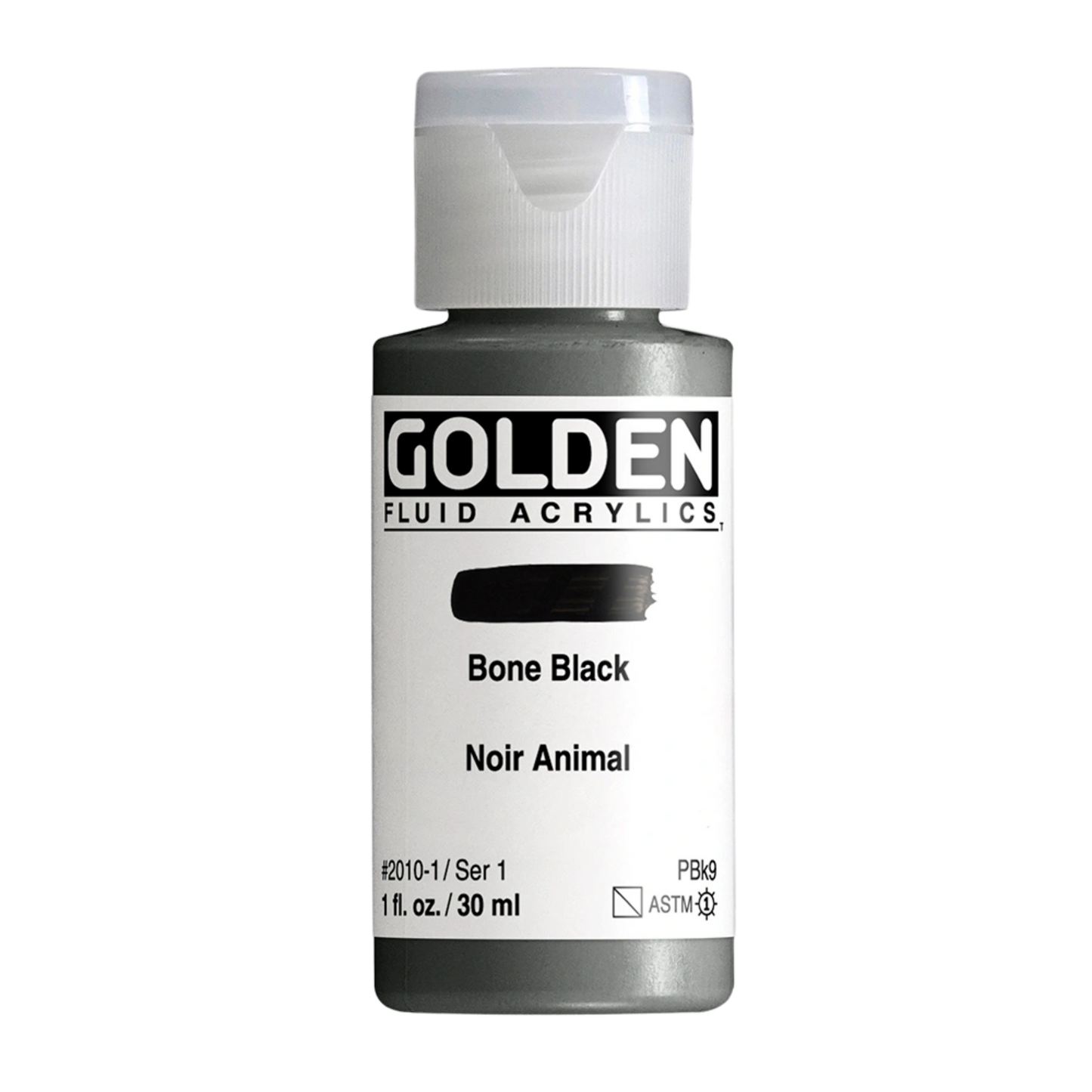 Golden Fluid Acrylic Paint 1oz - Bone Black