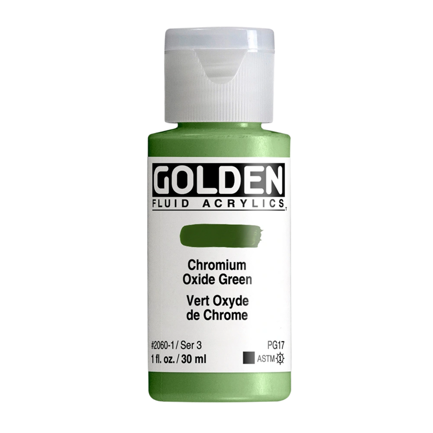 Golden Fluid Acrylic Paint 1oz - Chromium Oxide Green