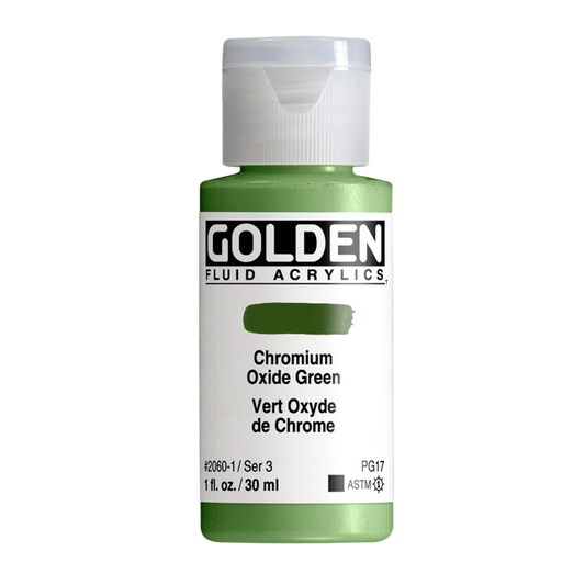 Golden Fluid Acrylic Paint 1oz - Chromium Oxide Green
