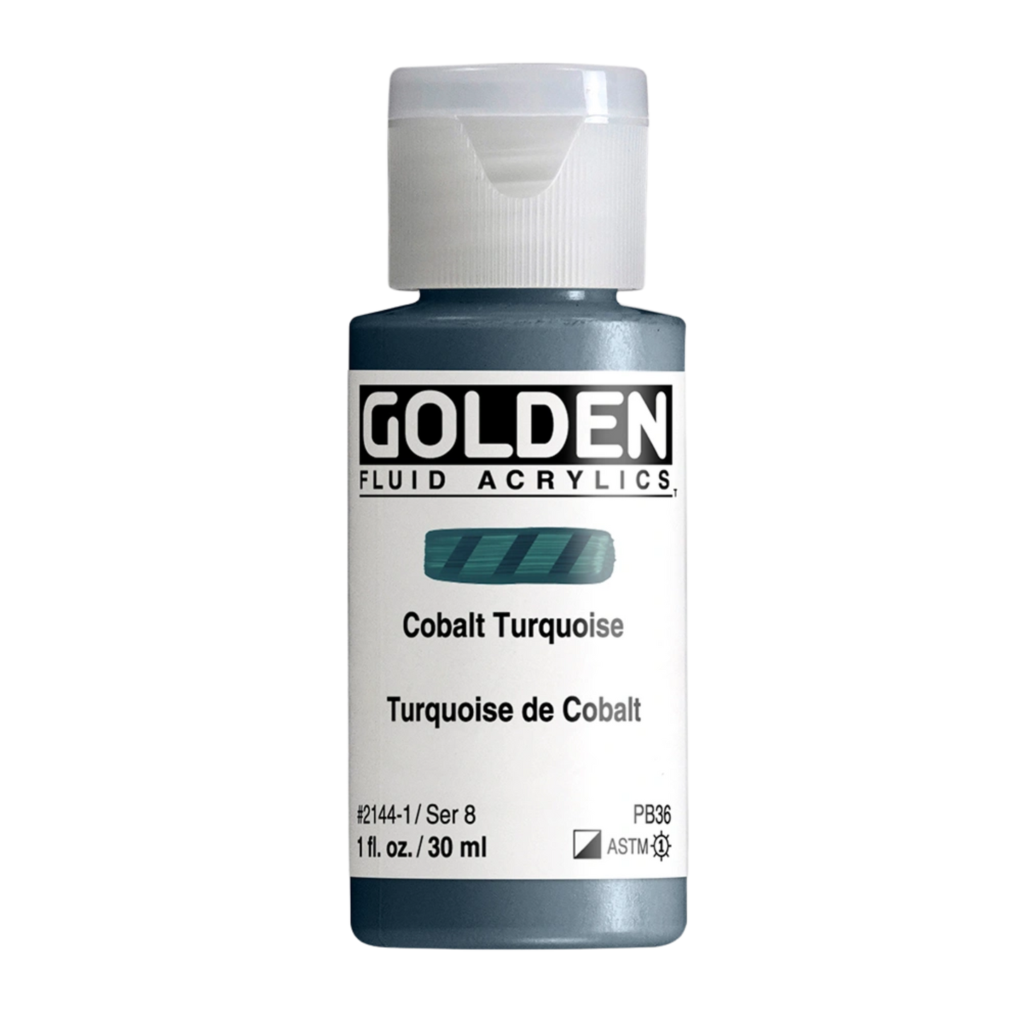 Golden Fluid Acrylic Paint 1oz - Cobalt Turquoise