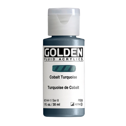 Golden Fluid Acrylic Paint 1oz - Cobalt Turquoise