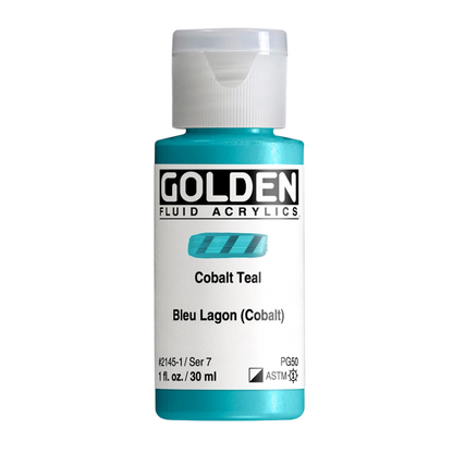 Golden Fluid Acrylic Paint 1oz - Cobalt Teal
