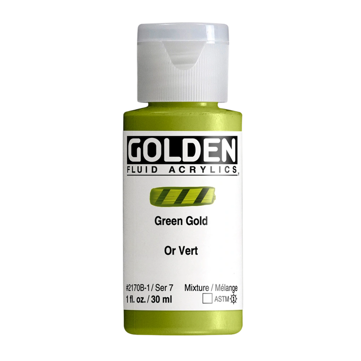 Golden Fluid Acrylic Paint 1oz - Green Gold