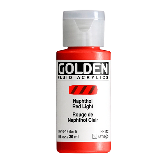 Golden Fluid Acrylic Paint 1oz - Naphthol Red Light