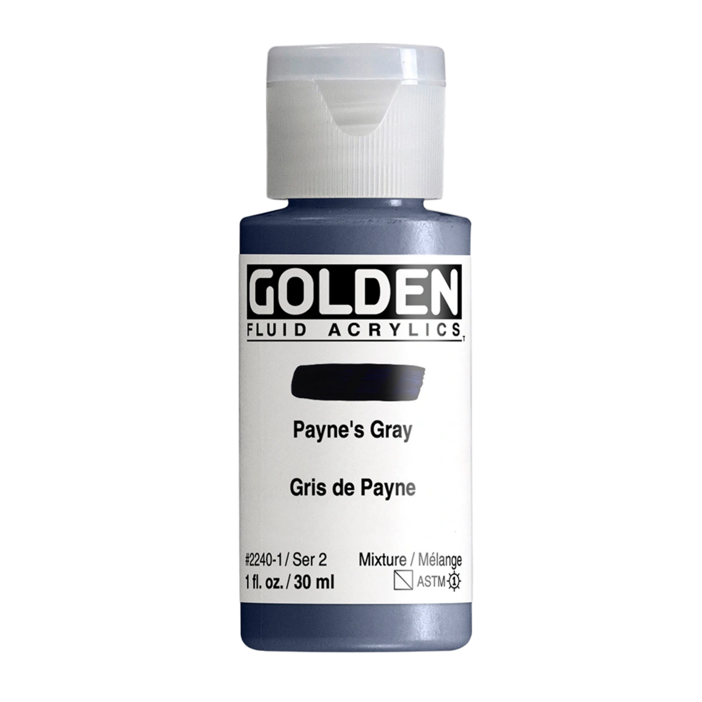 Golden Fluid Acrylic Paint 1oz - Payne's Grey