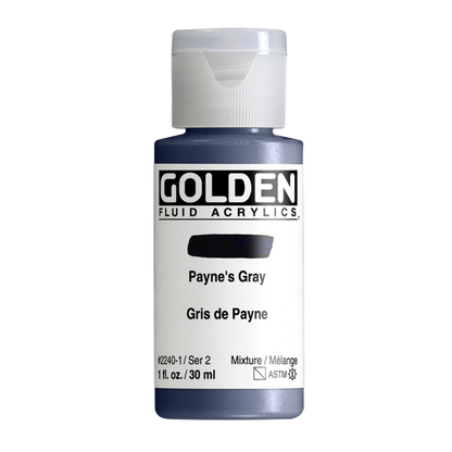 Golden Fluid Acrylic Paint 1oz - Payne's Grey