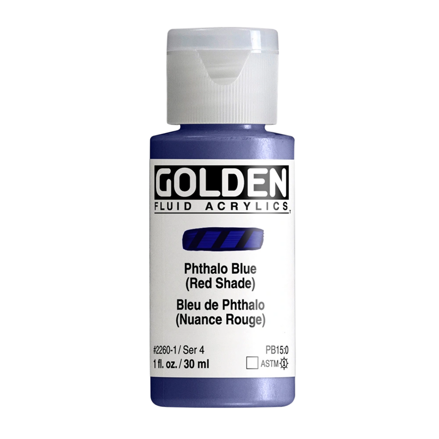 Golden Fluid Acrylic Paint 1oz - Phthalo Blue, Red Shade