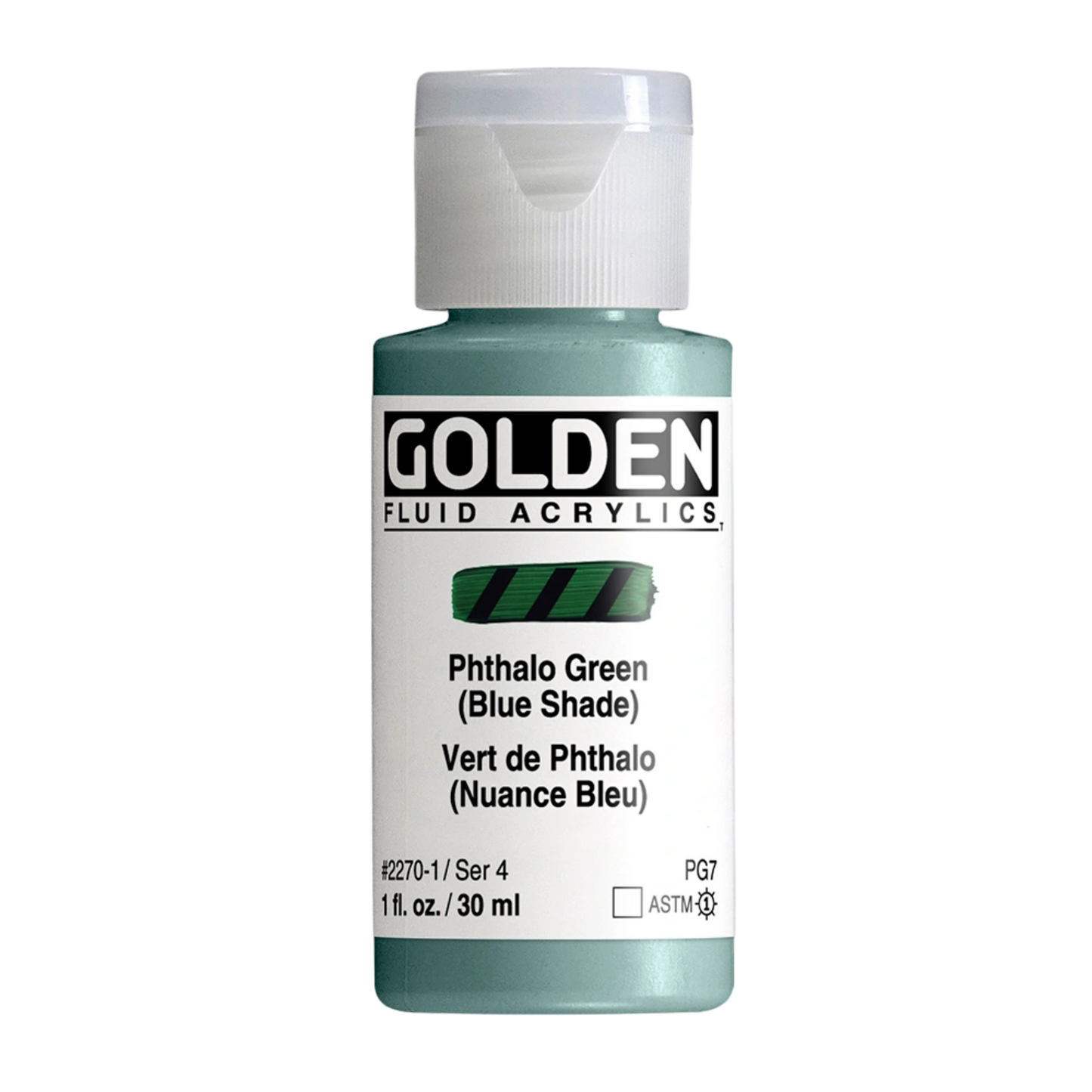 Golden Fluid Acrylic Paint 1oz - Phthalo Green, Blue Shade