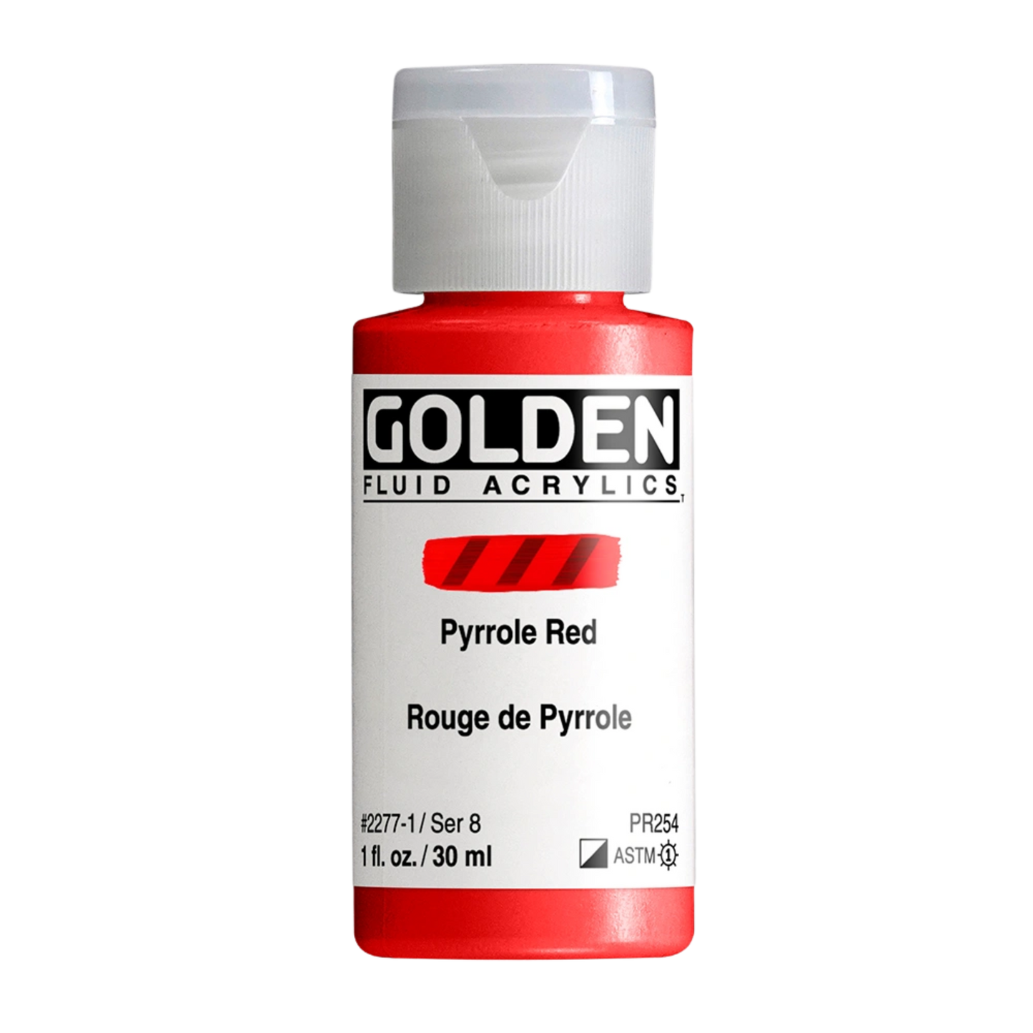 Golden Fluid Acrylic Paint 1oz - Pyrrole Red