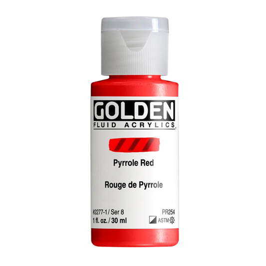 Golden Fluid Acrylic Paint 1oz - Pyrrole Red