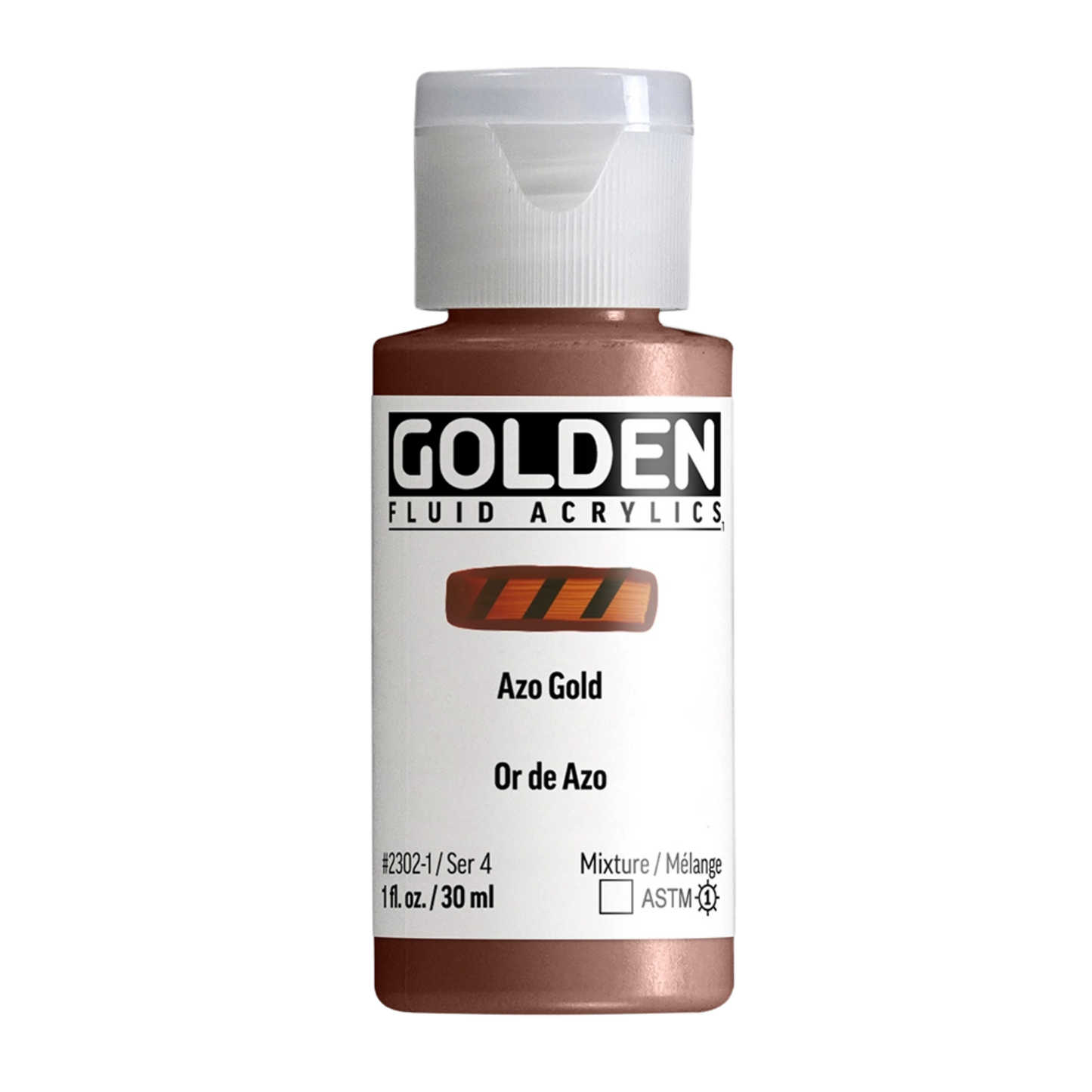 Golden Fluid Acrylic Paint 1oz - Azo Gold