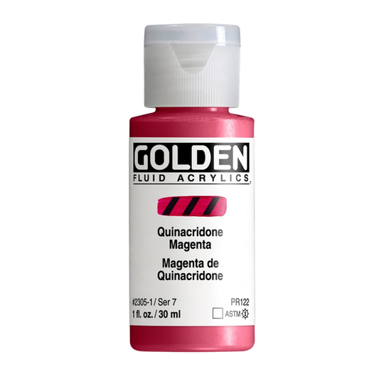 Golden Fluid Acrylic Paint 1oz - Quinacridone Magenta