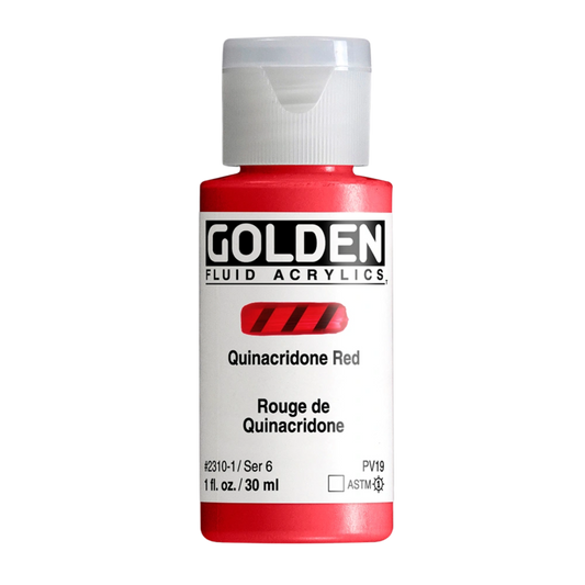 Golden Fluid Acrylic Paint 1oz - Quinacridone Red