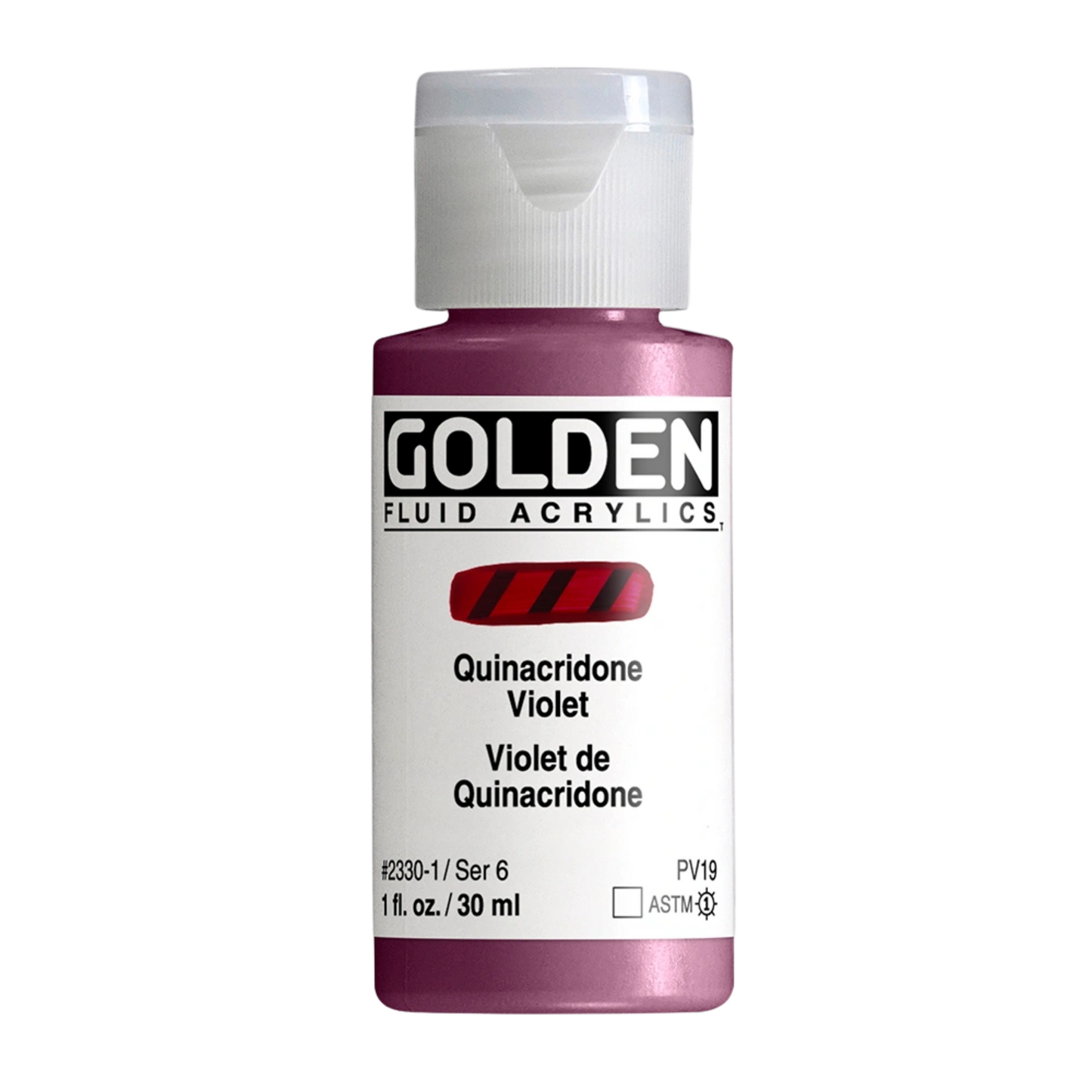 Golden Fluid Acrylic Paint 1oz - Quinacridone Violet