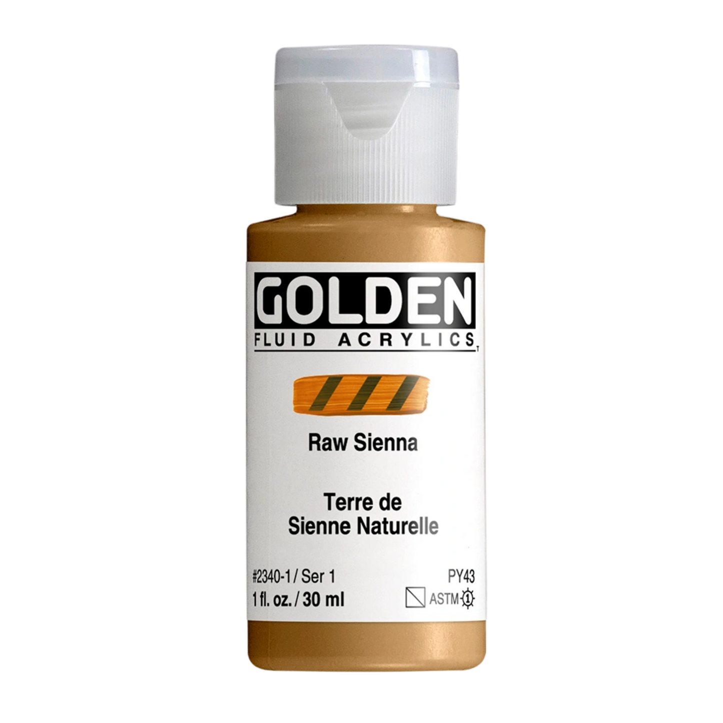Golden Fluid Acrylic Paint 1oz - Raw Sienna