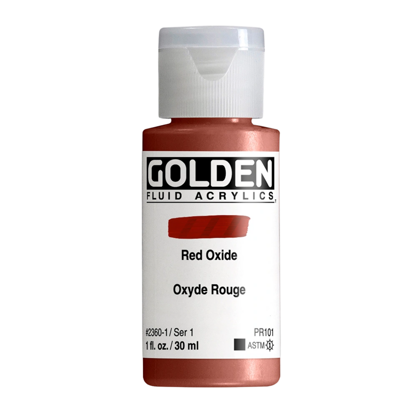 Golden Fluid Acrylic Paint 1oz - Red Oxide