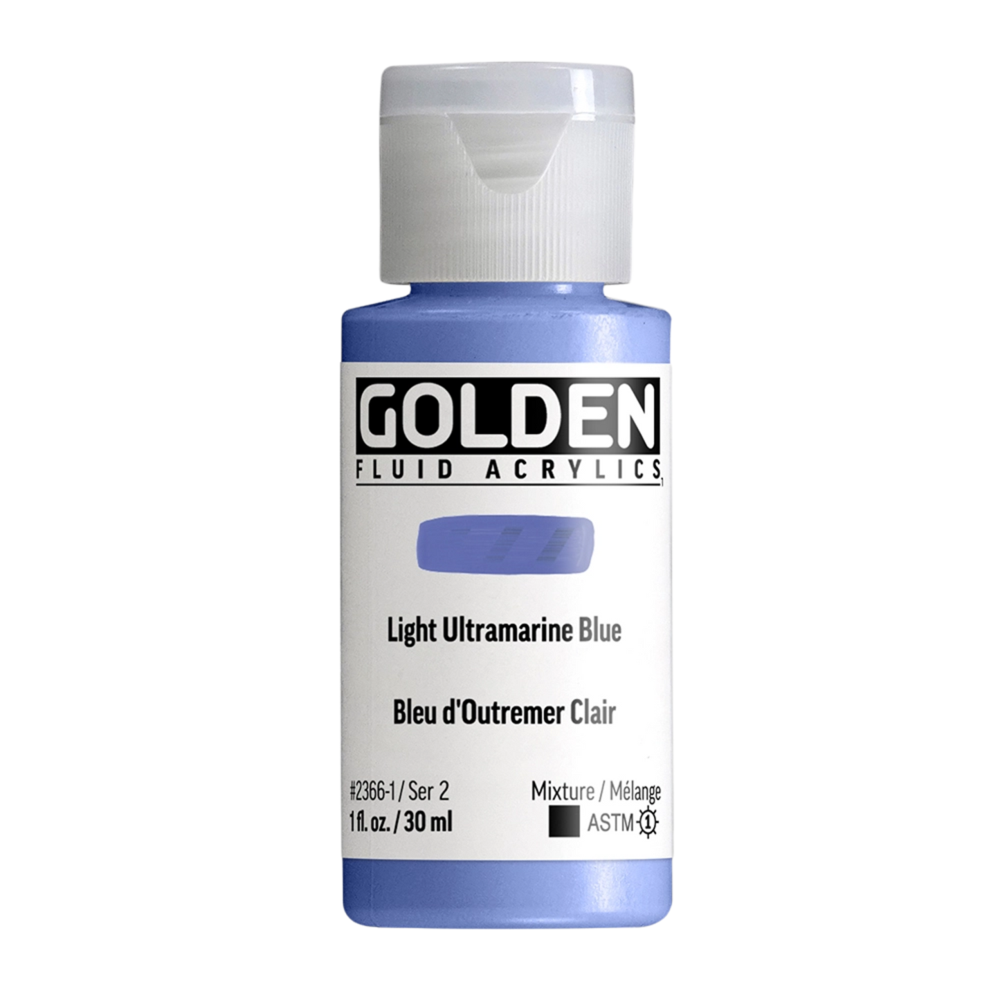 Golden Fluid Acrylic Paint 1oz - Light Ultramarine Blue