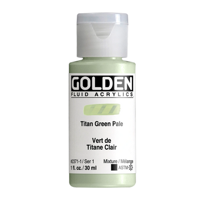Golden Fluid Acrylic Paint 1oz - Titan Green Pale