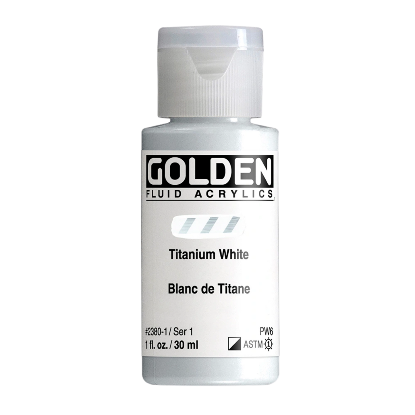 Golden Fluid Acrylic Paint 1oz - Titanium White