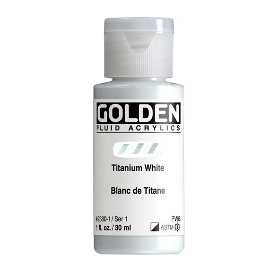 Golden Fluid Acrylic Paint 1oz - Titanium White