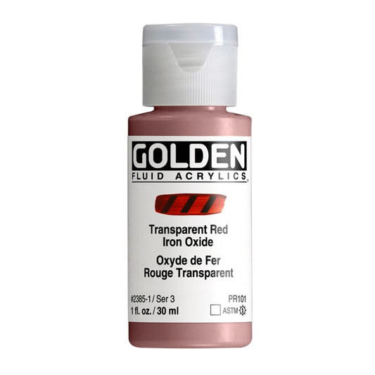 Golden Fluid Acrylic Paint 1oz - Transparent Red Iron Oxide