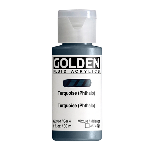 Golden Fluid Acrylic Paint 1oz - Turquoise Phthalo