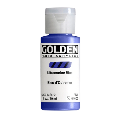 Golden Fluid Acrylic Paint 1oz - Ultramarine Blue