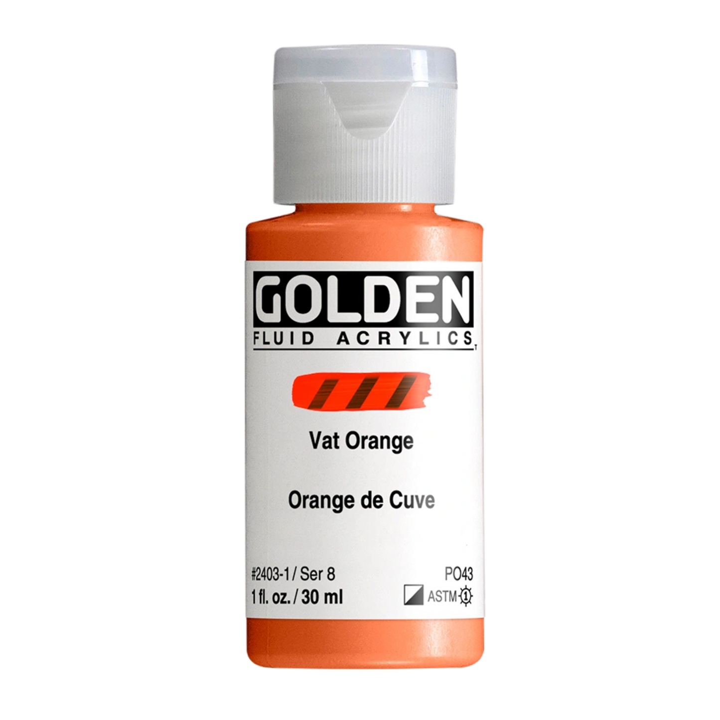 Golden Fluid Acrylic Paint 1oz - Vat Orange