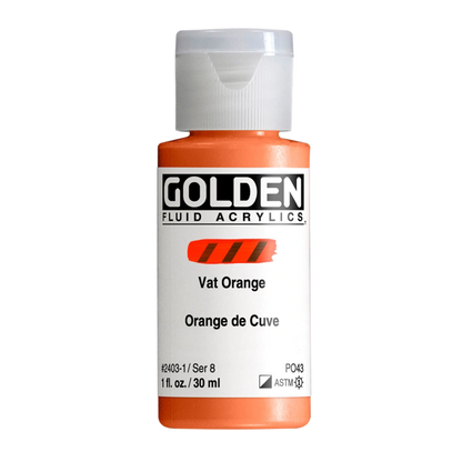 Golden Fluid Acrylic Paint 1oz - Vat Orange