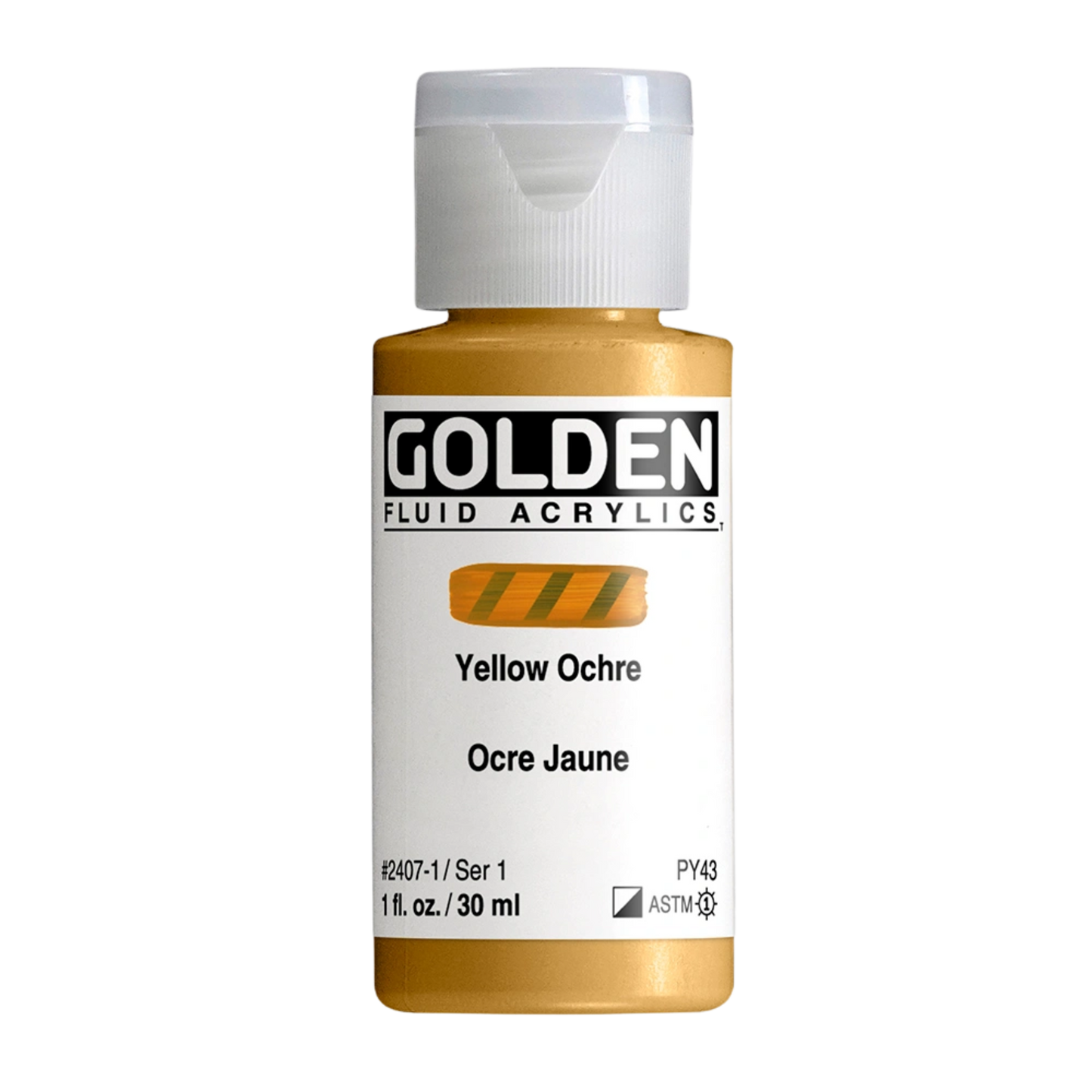 Golden Fluid Acrylic Paint 1oz - Yellow Ochre