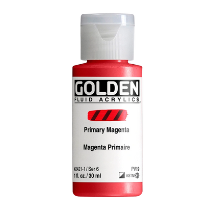 Golden Fluid Acrylic Paint 1oz - Primary Magenta