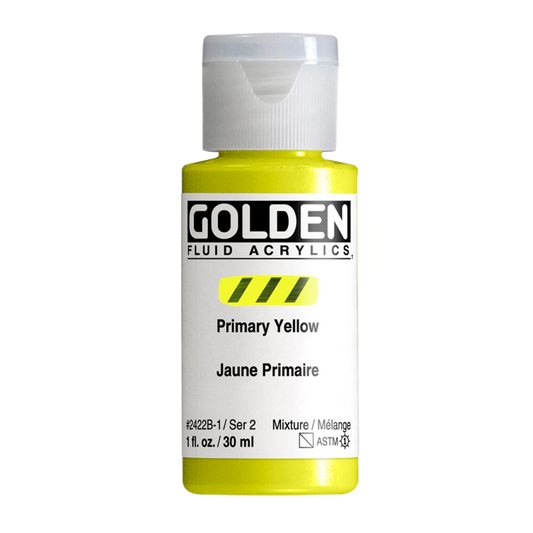 Golden Fluid Acrylic Paint 1oz - Primary Yellow
