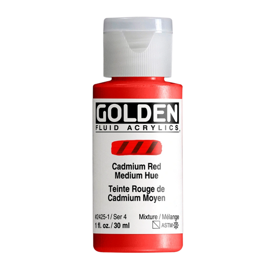 Golden Fluid Acrylic Paint 1oz - Cadmium Red Medium Hue