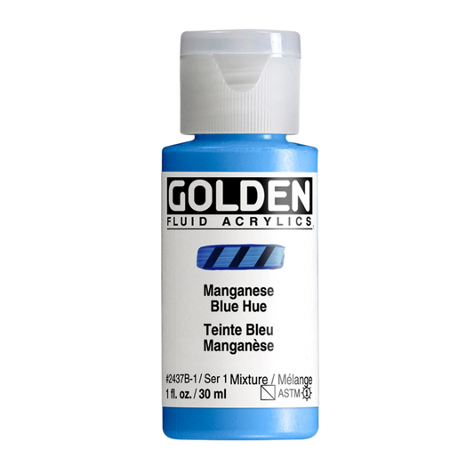 Golden Fluid Acrylic Paint 1oz - Manganese Blue Hue