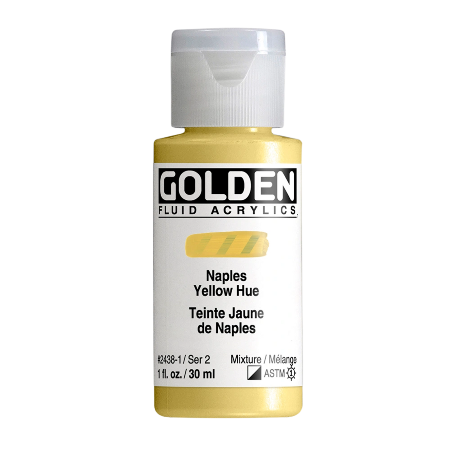 Golden Fluid Acrylic Paint 1oz - Naples Yellow Hue