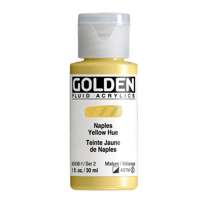 Golden Fluid Acrylic Paint 1oz - Naples Yellow Hue