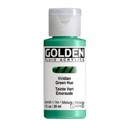 Golden Fluid Acrylic Paint 1oz - Viridian Green Hue