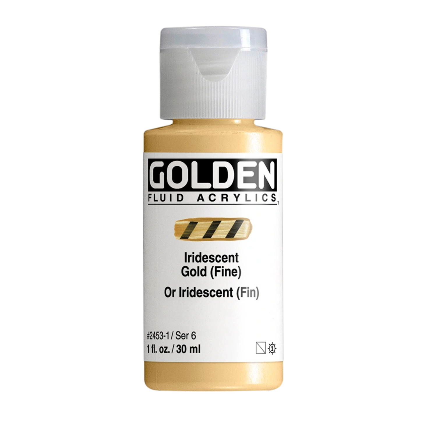 Golden Fluid Acrylic Paint 1oz - Iridescent Gold (Fine)