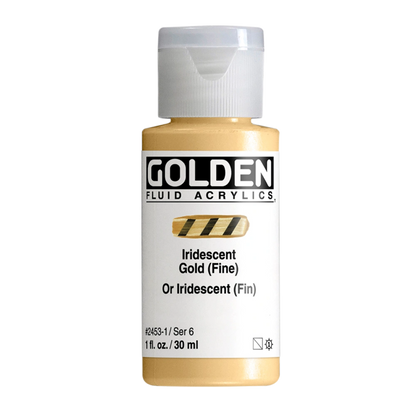 Golden Fluid Acrylic Paint 1oz - Iridescent Gold (Fine)