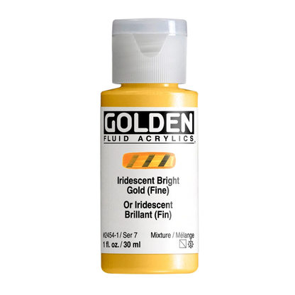 Golden Fluid Acrylic Paint 1oz - Iridescent Bright Gold (Fine)