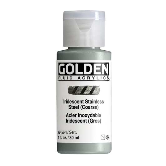 Golden Fluid Acrylic Paint 1oz - Iridescent Stainless Steel (Coarse)