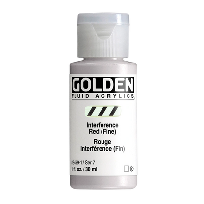 Golden Fluid Acrylic Paint 1oz - Interference Red (Fine)