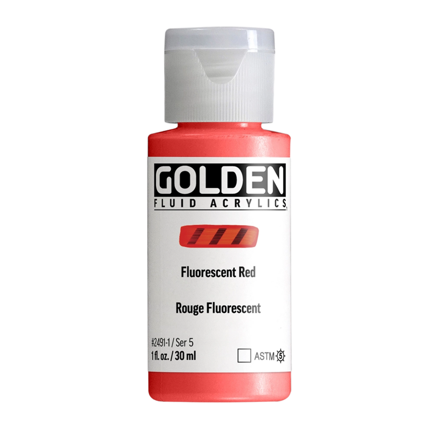 Golden Fluid Acrylic Paint 1oz - Fluorescent Red
