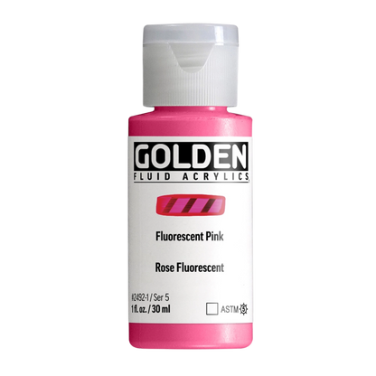 Golden Fluid Acrylic Paint 1oz - Fluorescent Pink