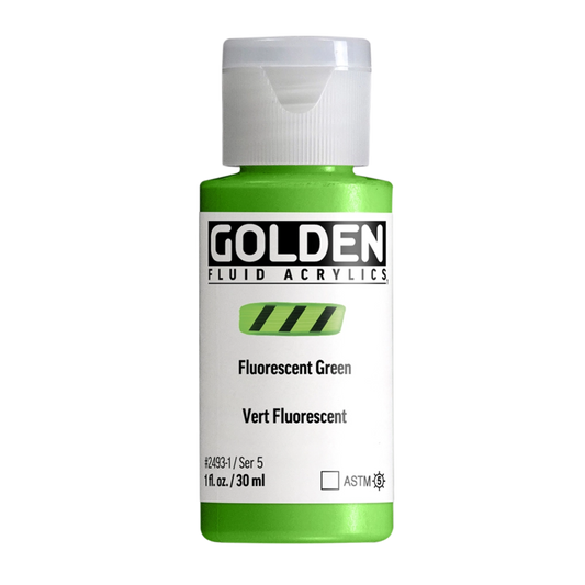 Golden Fluid Acrylic Paint 1oz - Fluorescent Green