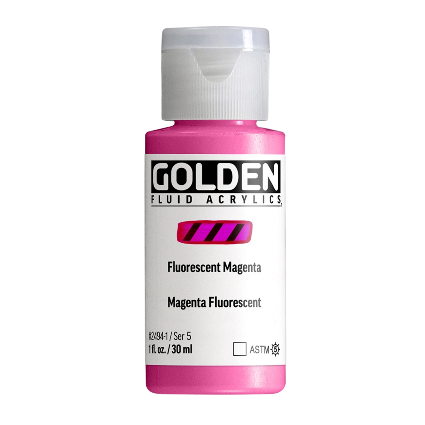 Golden Fluid Acrylic Paint 1oz - Fluorescent Magenta