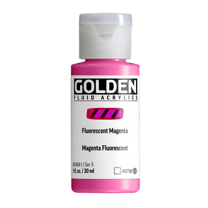 Golden Fluid Acrylic Paint 1oz - Fluorescent Magenta